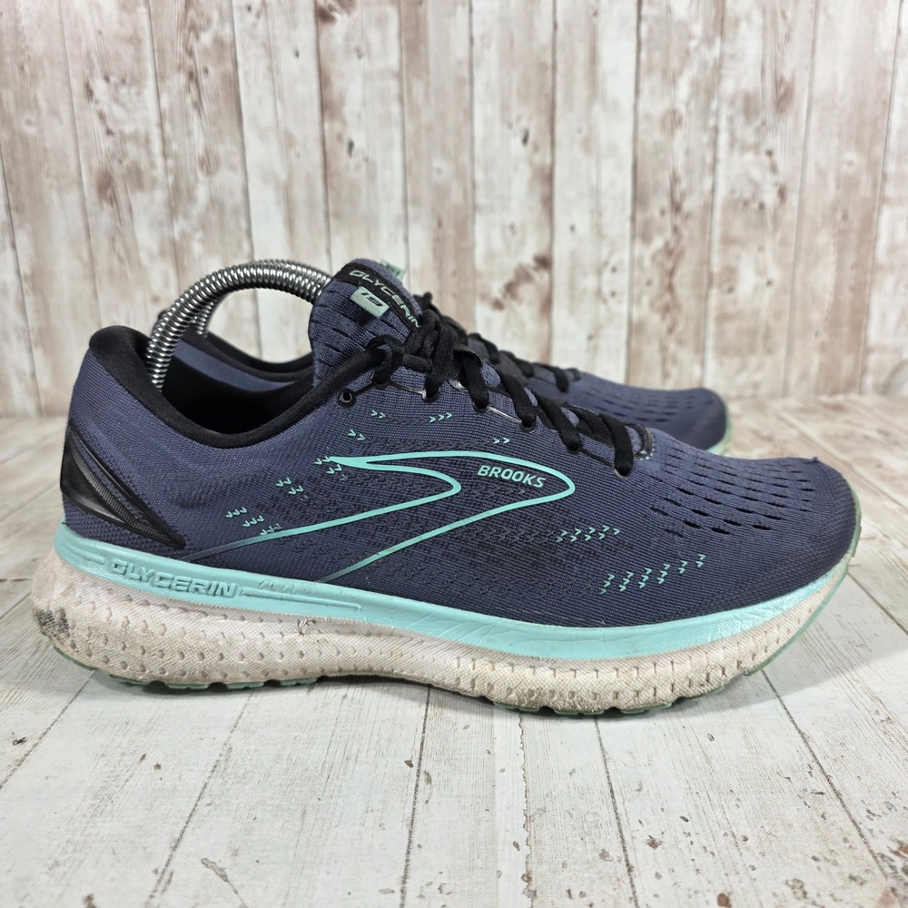 Brooks Glycerin 19 Womens Running Shoes Navy Teal 1203431B473 Size 10.5